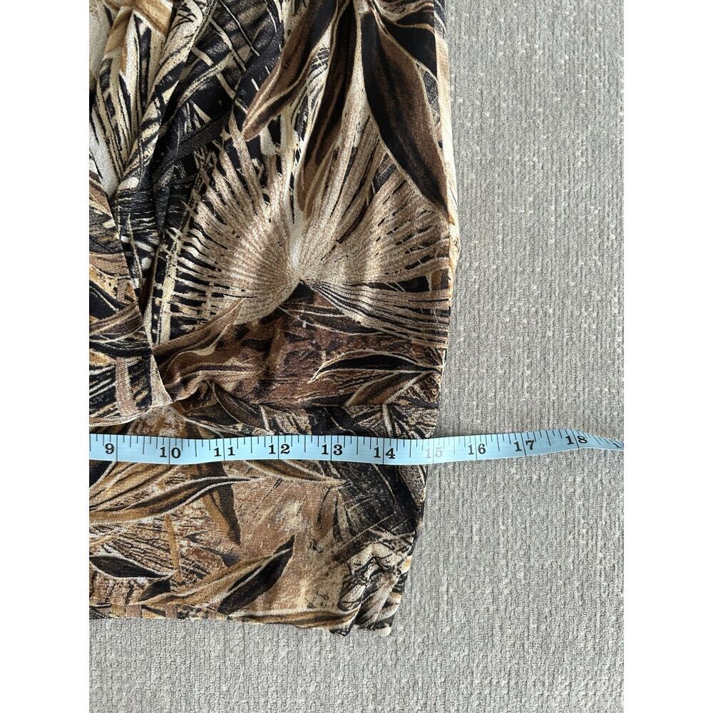 Cache Y2K  Plunge Neck Stretch Top Size L Tropical - Picture 10 of 11